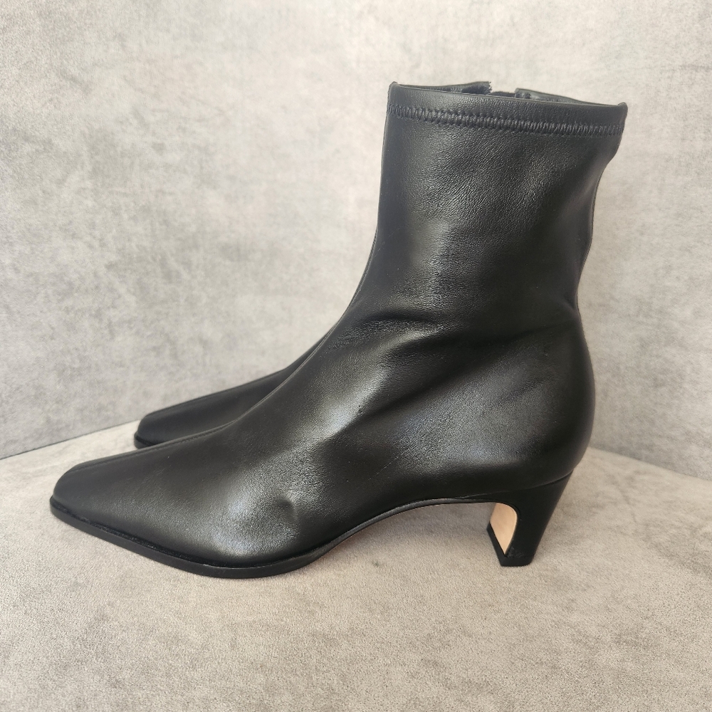 Antonio Melani dress booties 6 black leather stretch Mae heeled classic